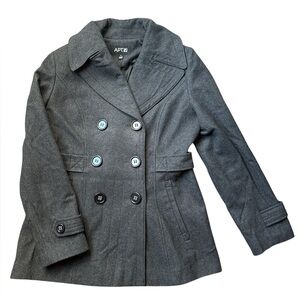 Apt. 9 Charcoal Women’s Double-Breasted Pea Coat